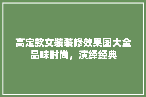 高定款女装装修效果图大全品味时尚，演绎经典