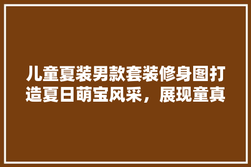 儿童夏装男款套装修身图打造夏日萌宝风采，展现童真魅力