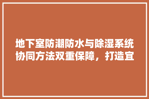 地下室防潮防水与除湿系统协同方法双重保障，打造宜居空间